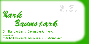 mark baumstark business card