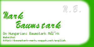 mark baumstark business card